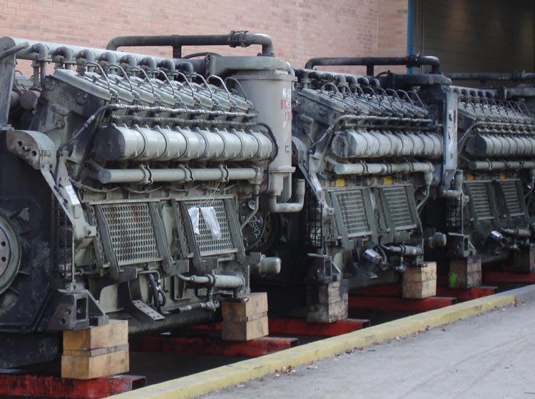 Engines on Remanufacturing Line.